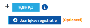 Select Domain.nl jaarlijkse registratie button
